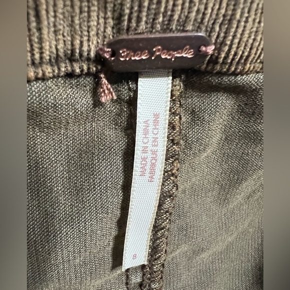 Free People Women’s Size Small  Brown A-Line Corduroy Mini Skirt Flat Front EUC. - Picture 3 of 7